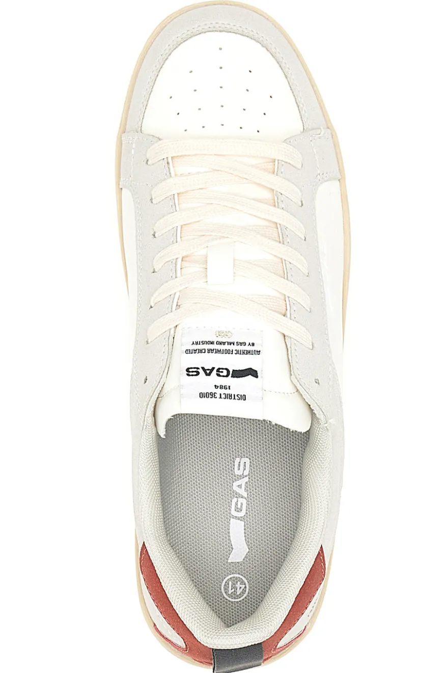 Sneakers beige e bianche con inserti a contrasto Gas NIKA MIX