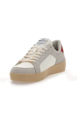 Sneakers beige e bianche con inserti a contrasto Gas NIKA MIX
