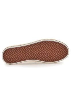 Sneakers beige in crochet con suola in corda Energy E127