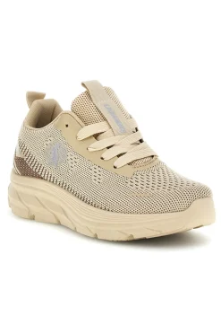 Sneakers beige in mesh traspirante Canguro CA1267