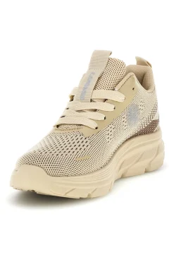 Sneakers beige in mesh traspirante Canguro CA1267