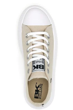 Sneakers Beige In Tela Con Platform British Knight Kaya Flow Low