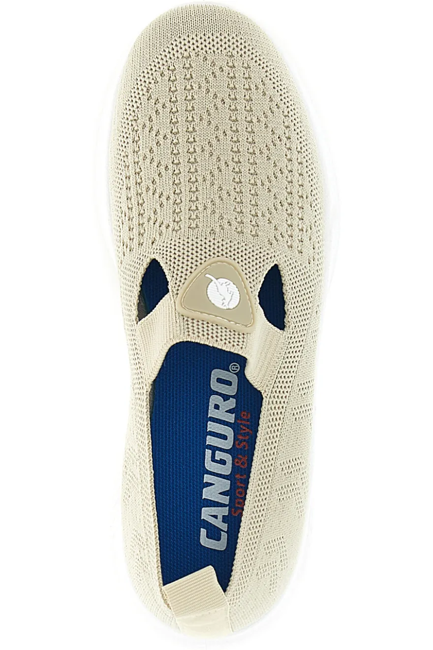 Sneakers beige in tessuto traforato Canguro CA1227