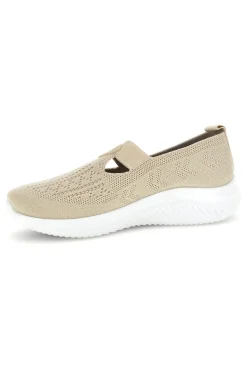 Sneakers beige in tessuto traforato Canguro CA1227