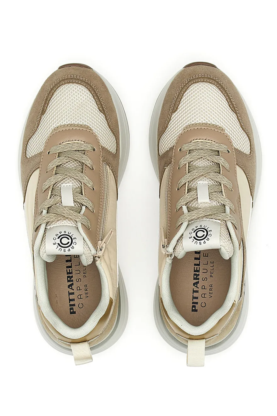 Sneakers Beige zeppa comfort Pittarello capsule Kendy