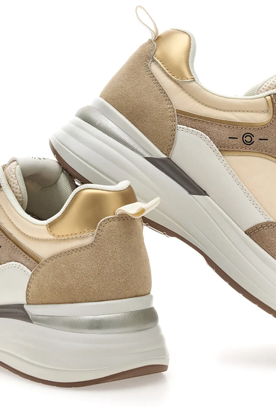 Sneakers Beige zeppa comfort Pittarello capsule Kendy