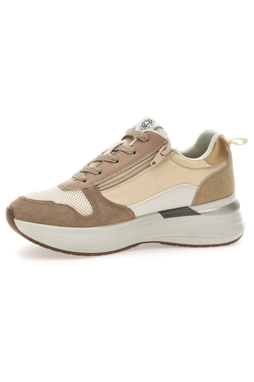 Sneakers Beige zeppa comfort Pittarello capsule Kendy