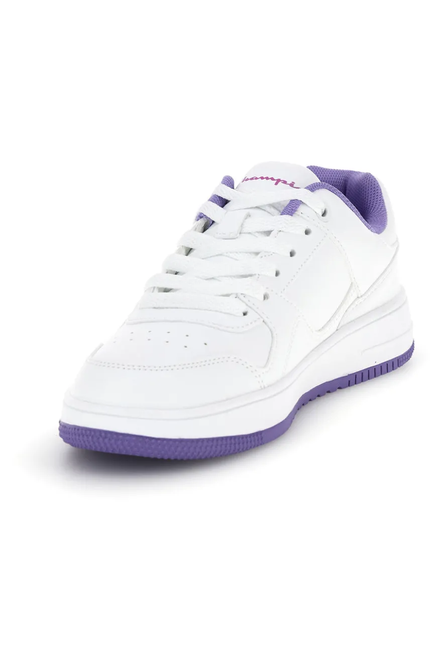 Sneakers bianca dettagli viola Champion RD18 Low G GS