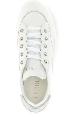 Sneakers bianche con brillantini Ferre F763