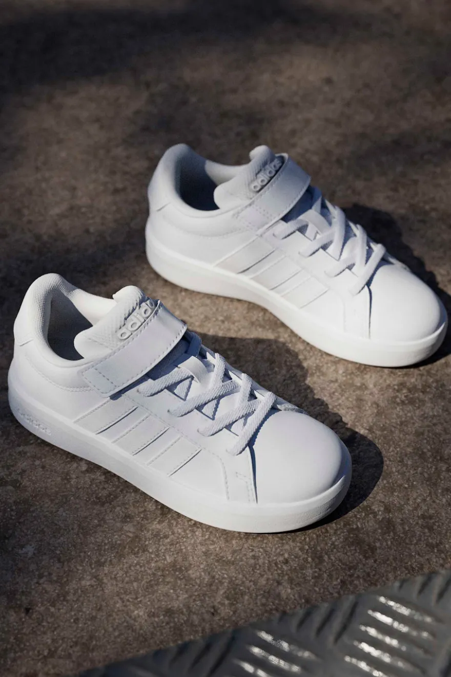 Sneakers bianche con chiusura a strappo Adidas Grand Court 3.0 El C