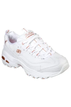 Sneakers bianche con dettagli oro e Memory Foam Skechers D'Lites Fresh Start