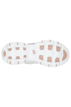 Sneakers bianche con dettagli oro e Memory Foam Skechers D'Lites Fresh Start
