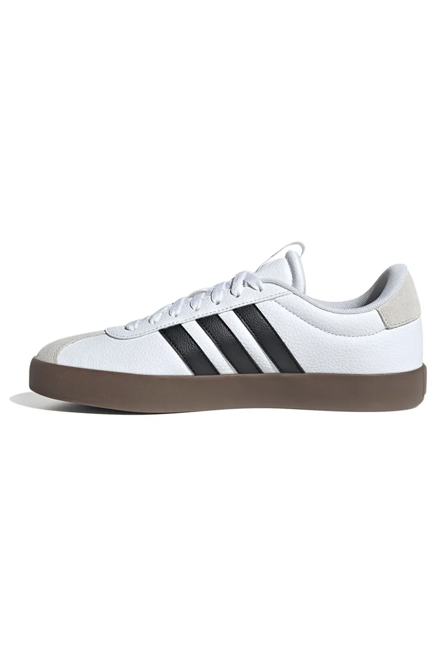 Sneakers bianche con dettagli neri suola in gomma Adidas Vl Court 3