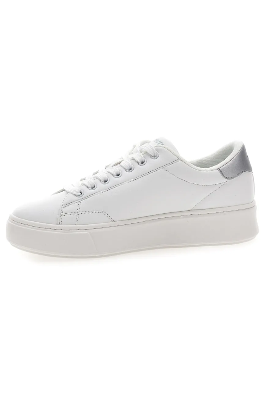 Sneakers Bianche con Dettaglio Posteriore Argento LEVI'S AMBER