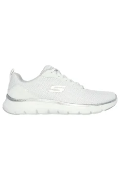 Sneakers bianche con dettagli argento Flex Appeal 5.0 Skechers