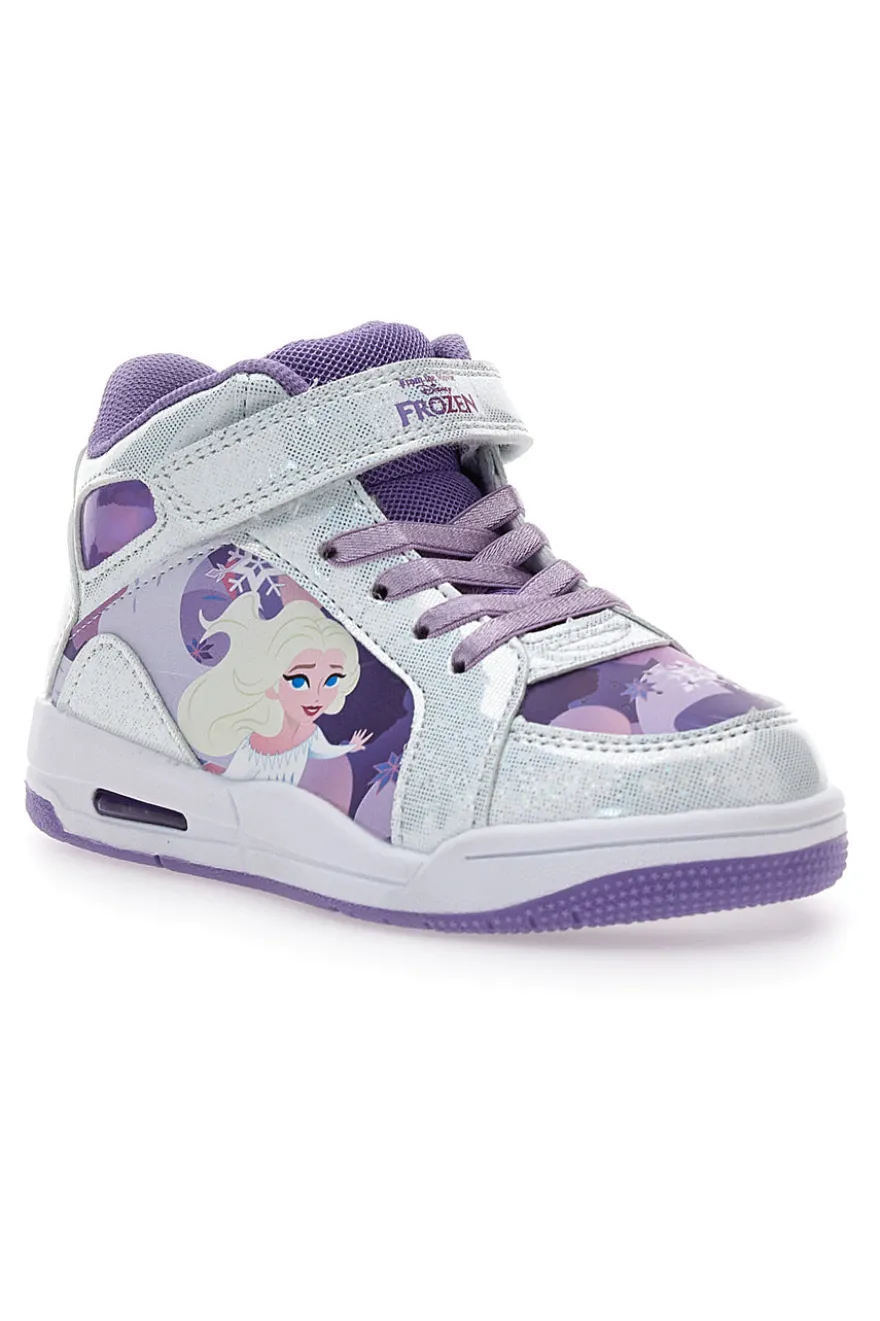 Sneakers bianche con dettagli viola Frozen D13188MC