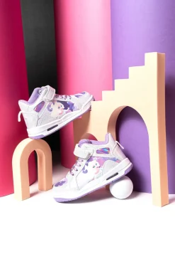 Sneakers bianche con dettagli viola Frozen D13188MC