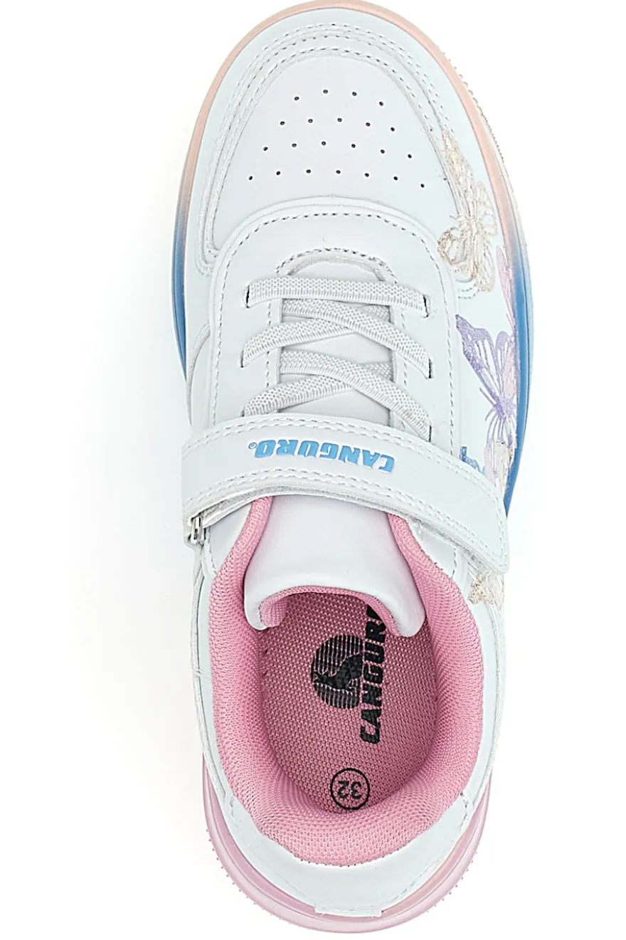 Sneakers bianche con farfalle e luci M-kids MG25123