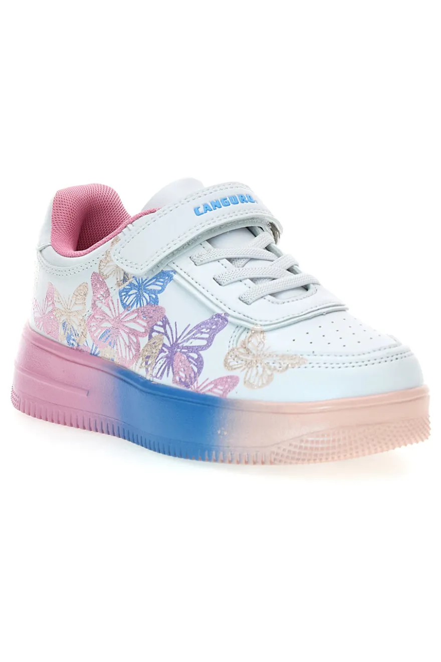 Sneakers bianche con farfalle e luci M-kids MG25123