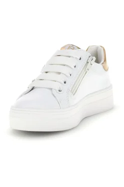 Sneakers bianche con fiori e inserti oro Laura Biagiotti L9858C9760