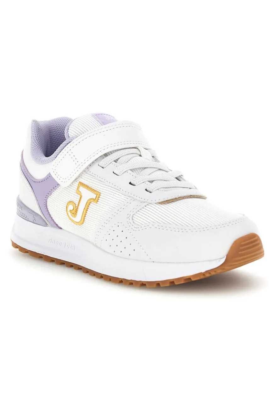 Sneakers bianche con inserti lilla Joma Tornado Jr 2619