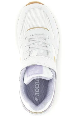 Sneakers bianche con inserti lilla Joma Tornado Jr 2619