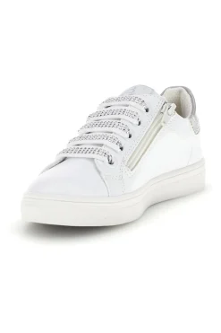 Sneakers bianche con lacci e cerniera Laura Biagiotti L9875C9759