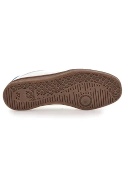 Sneakers Bianche con Logo Azzurro e Suola in Gomma CHAMPION PRESTIGE MIX MATERIAL