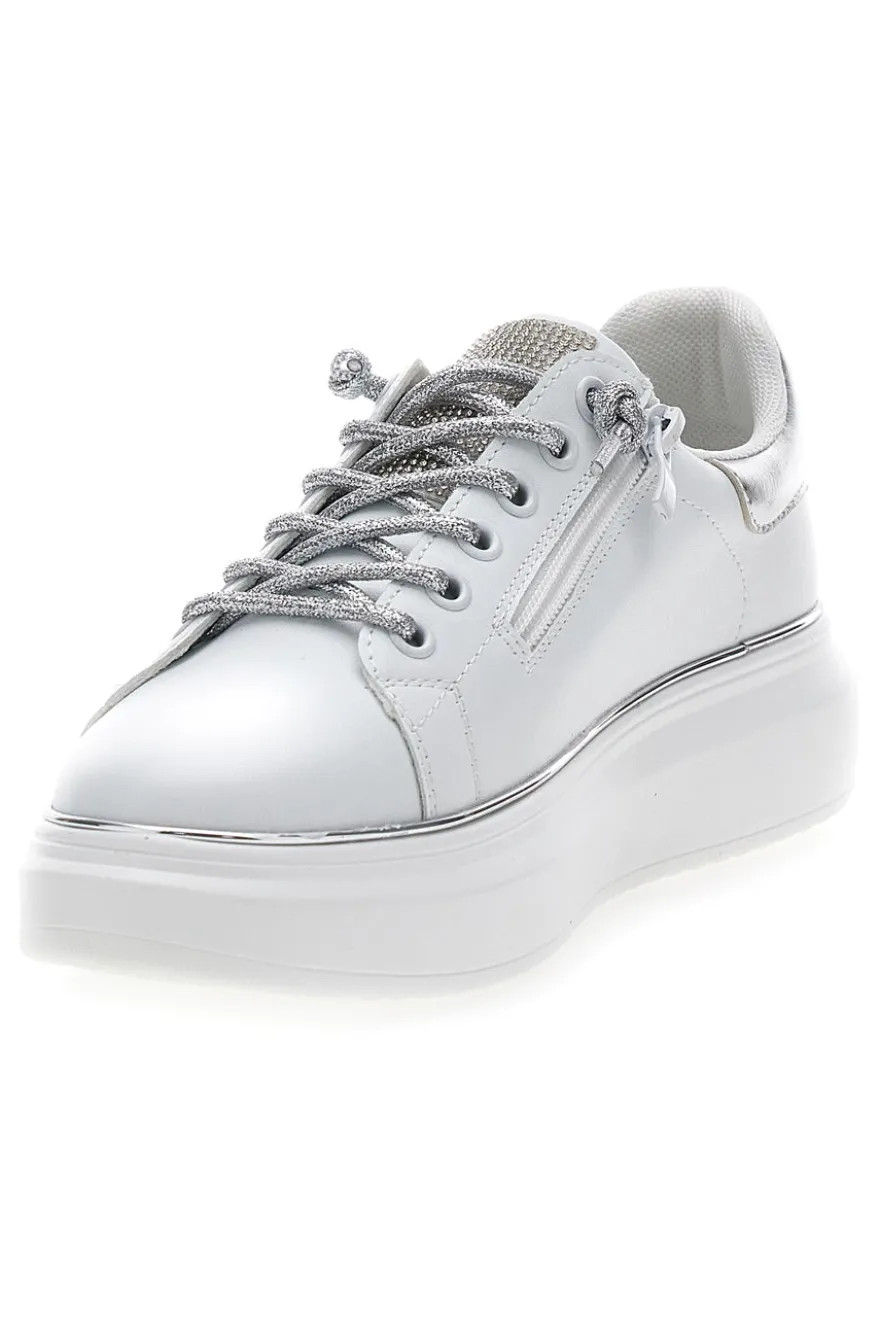 Sneakers bianche con strass ENERGY E86