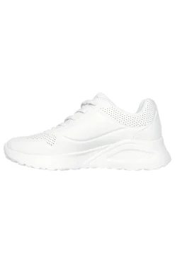 Sneakers bianche con zeppa interna e Memory Foam Skechers Uno Lite - Lite Work