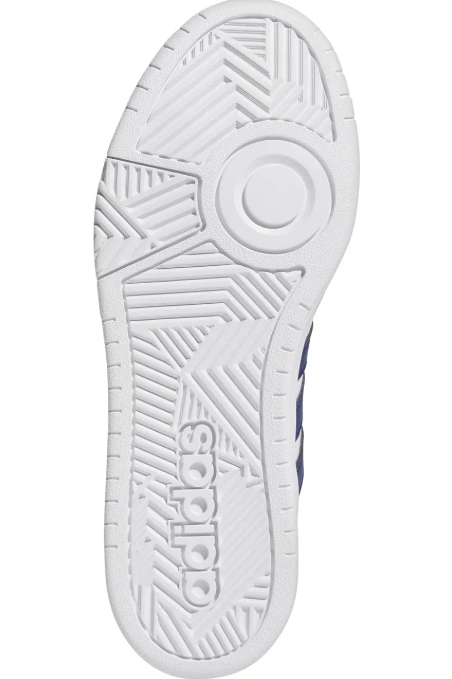 Sneakers Bianche e Blu Adidas Hoops 3 Mid