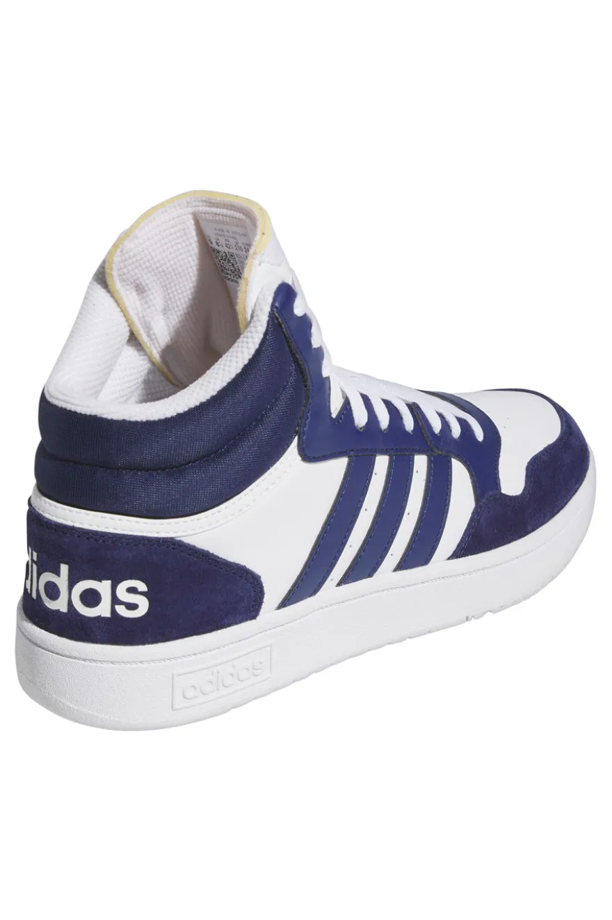 Sneakers Bianche e Blu Adidas Hoops 3 Mid