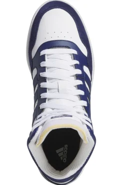 Sneakers Bianche e Blu Adidas Hoops 3 Mid