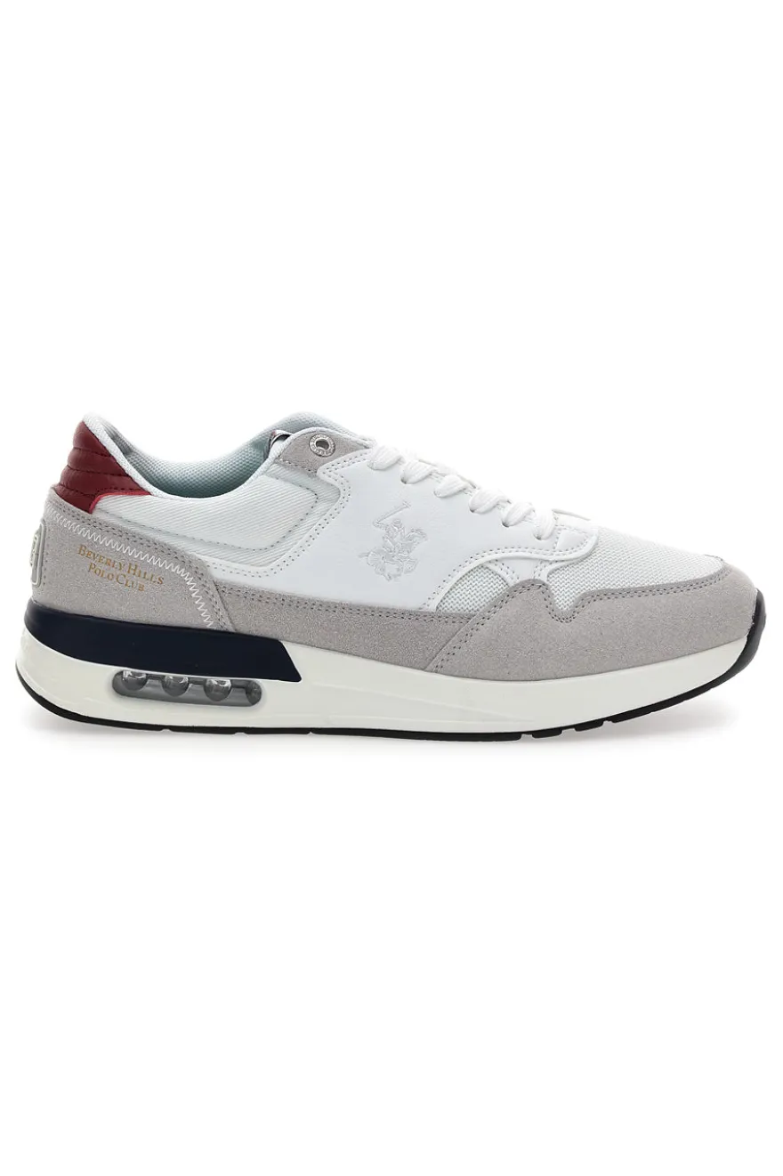 Sneakers bianche e grigie Beverly Hills Polo Club Team Mix