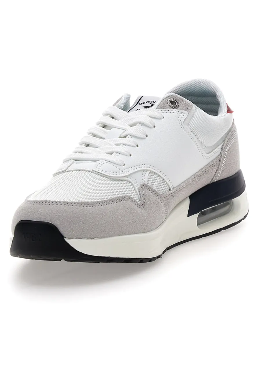 Sneakers bianche e grigie Beverly Hills Polo Club Team Mix