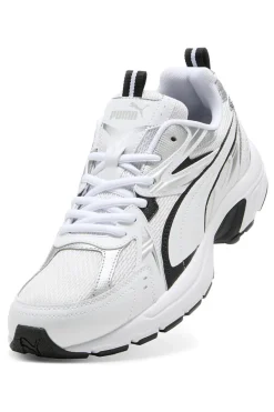 Sneakers bianche e nere stile running Puma Milenio tech