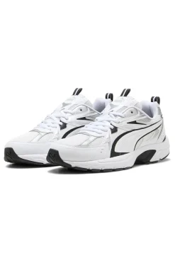 Sneakers bianche e nere stile running Puma Milenio tech