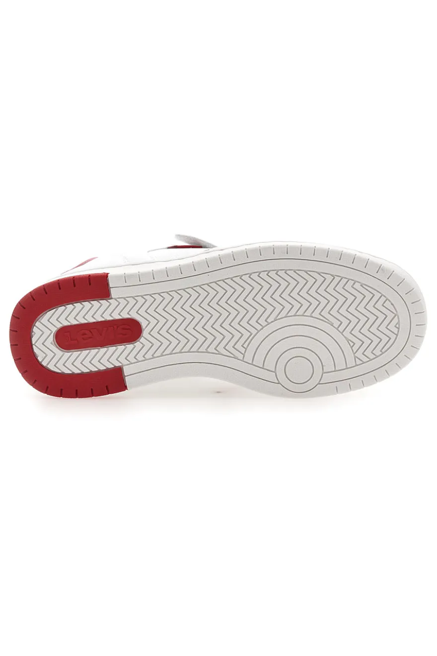 Sneakers Bianche e Rosse con Velcro LEVI'S 0079