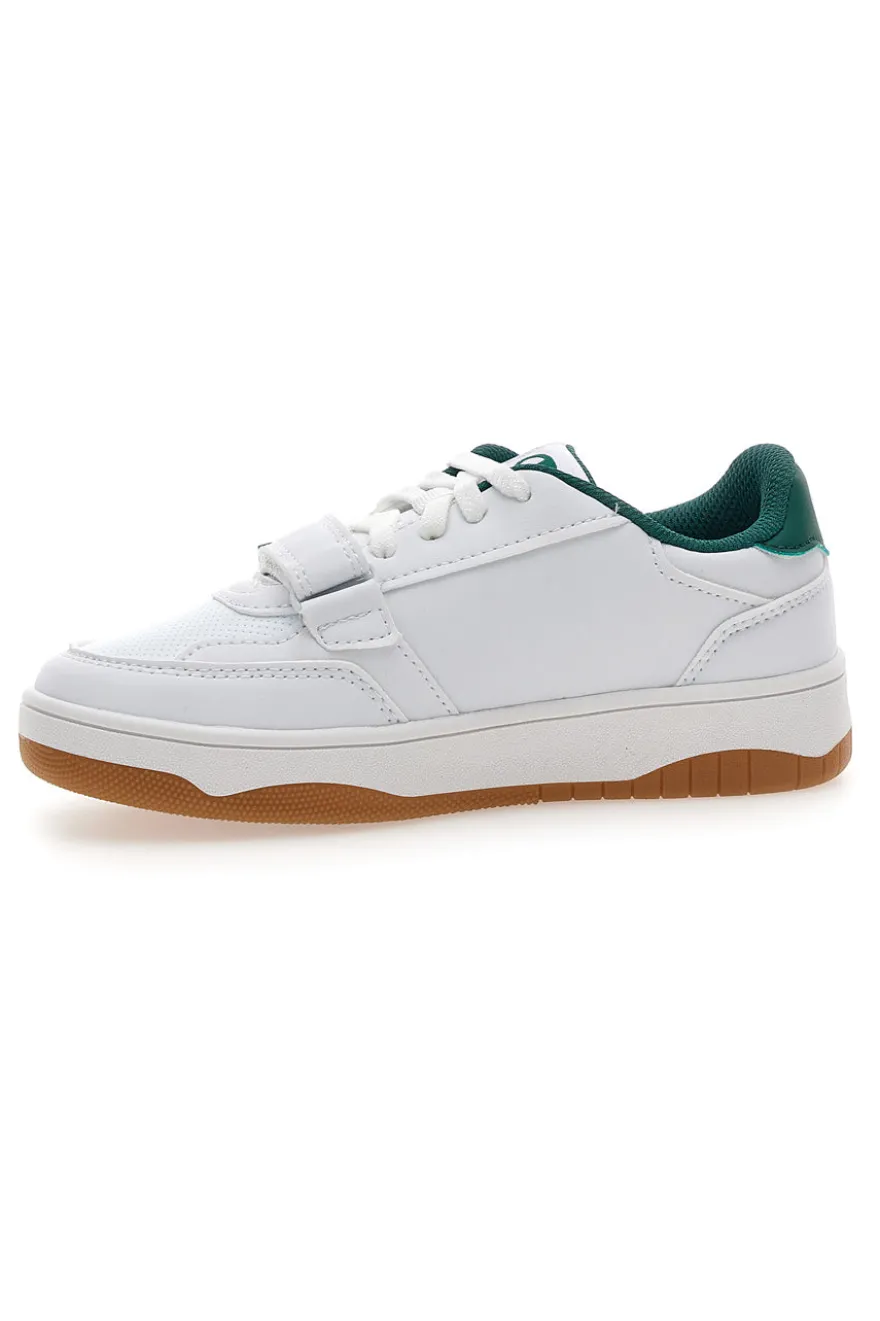 Sneakers bianche e verdi con strappo Champion RS25 U PS