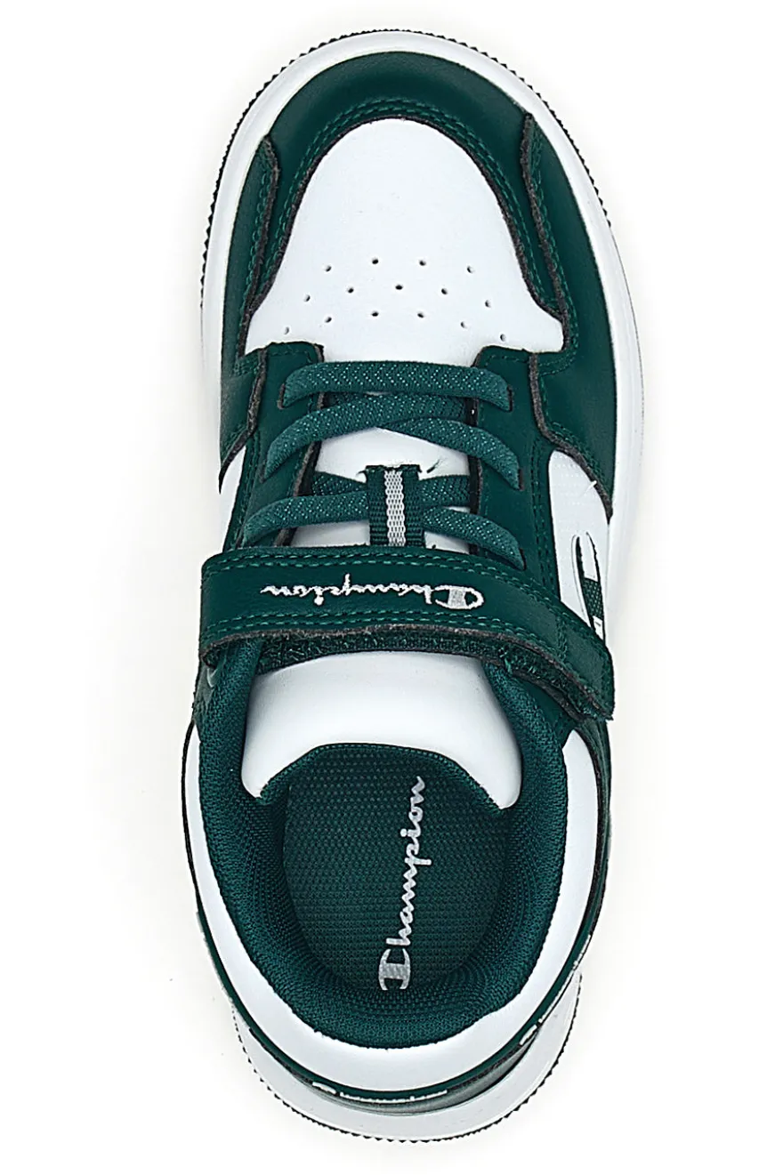 Sneakers bianche e verdi con strappo Champion RD18 2.0 Low B PS