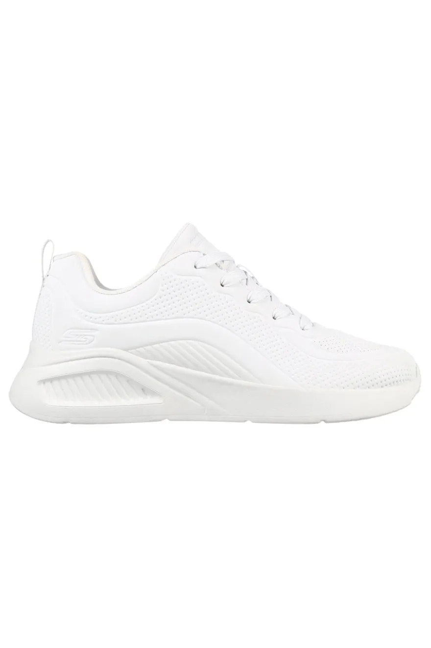 Sneakers bianche in duraleather con soletta memory foam Skechers BOBS Buno How Sweet