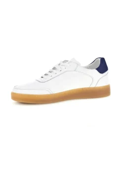 Sneakers bianche in vera pelle traforate in punta Ptr 7000