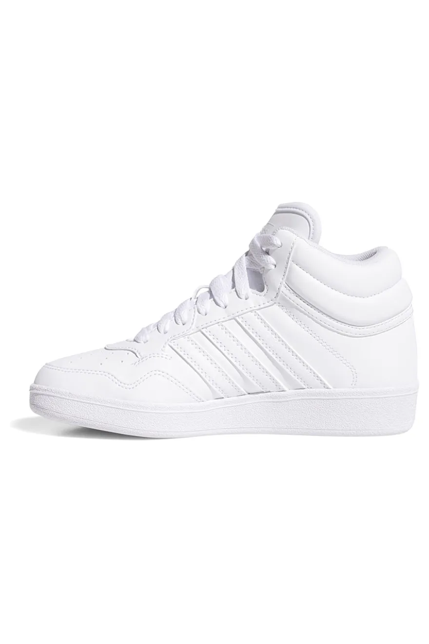 Sneakers bianche mid design pulito Adidas Hoops 4.0 Mid J