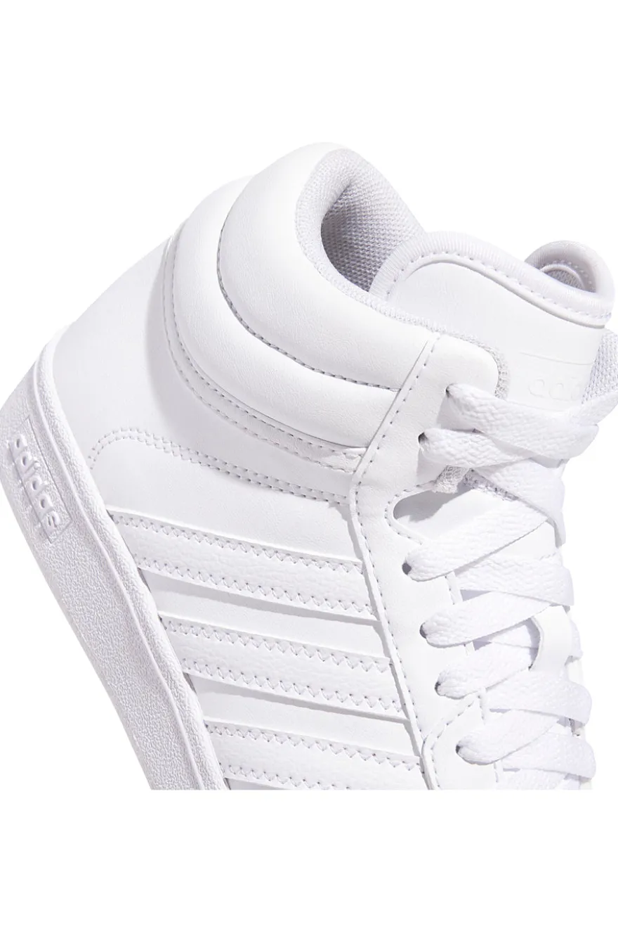 Sneakers bianche mid design pulito Adidas Hoops 4.0 Mid J