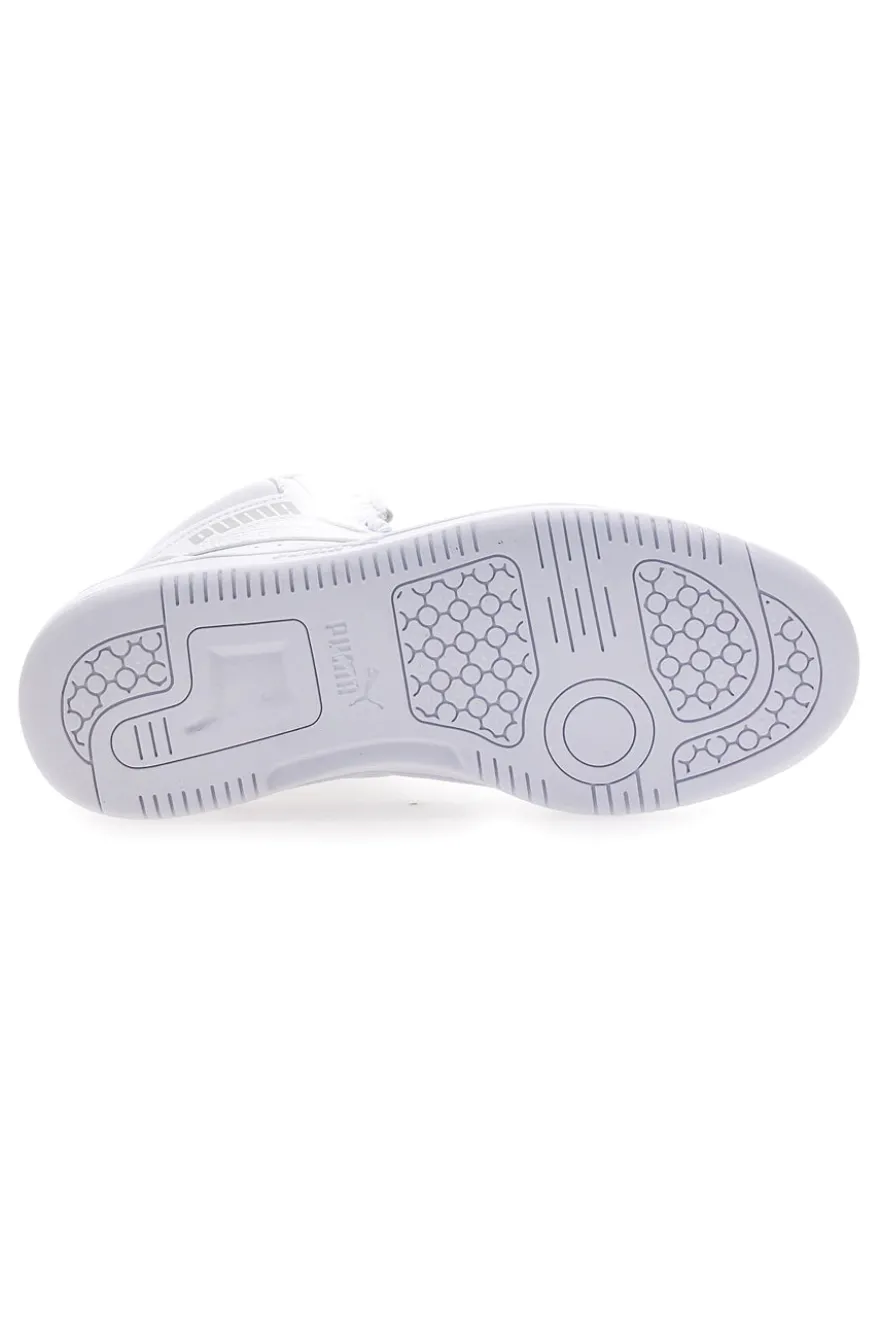 Sneakers bianche mid-cut tomaia forata Puma Rebound V6