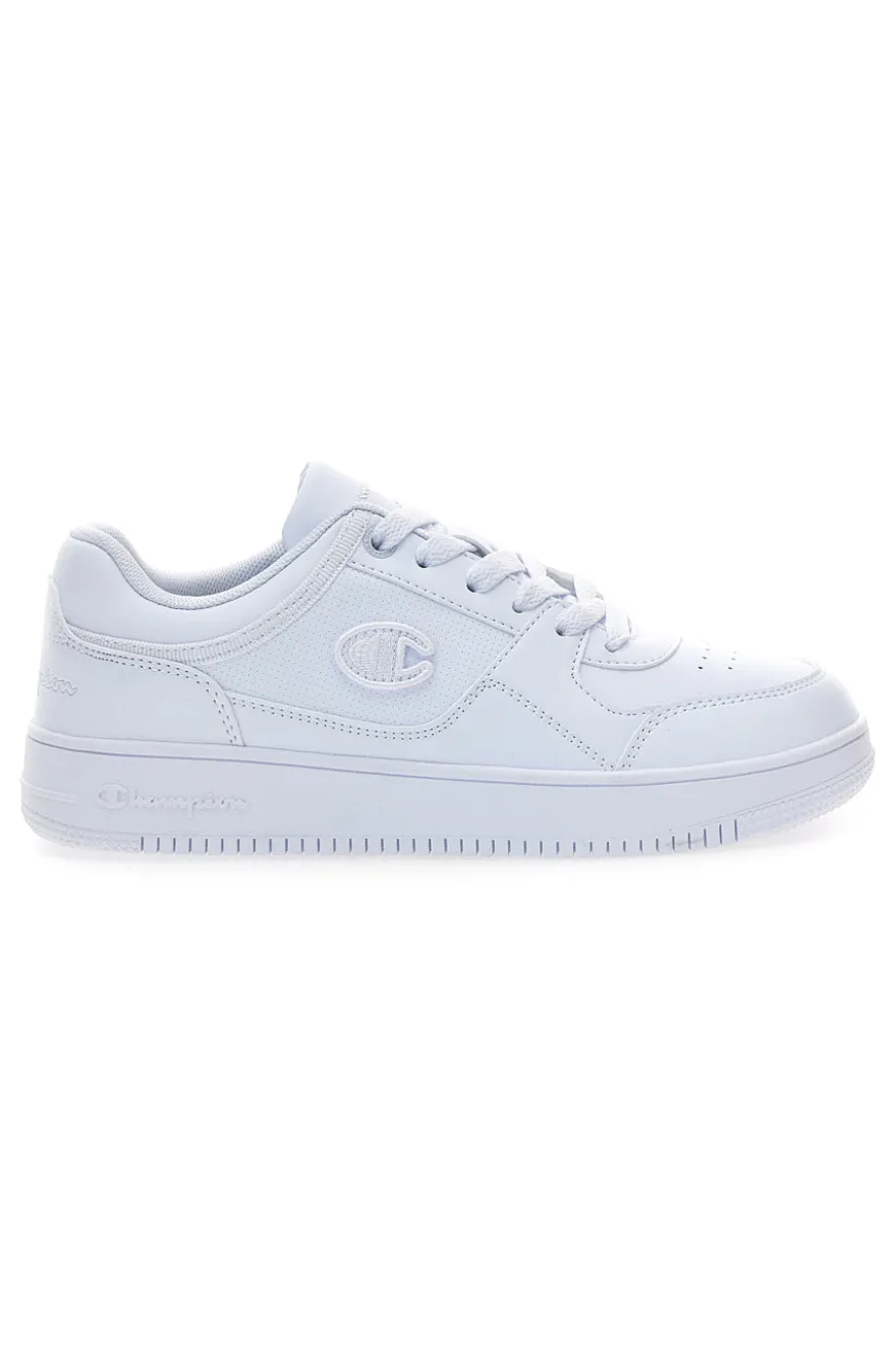 Sneakers bianche total white con logo Champion RD18 LOW B GS