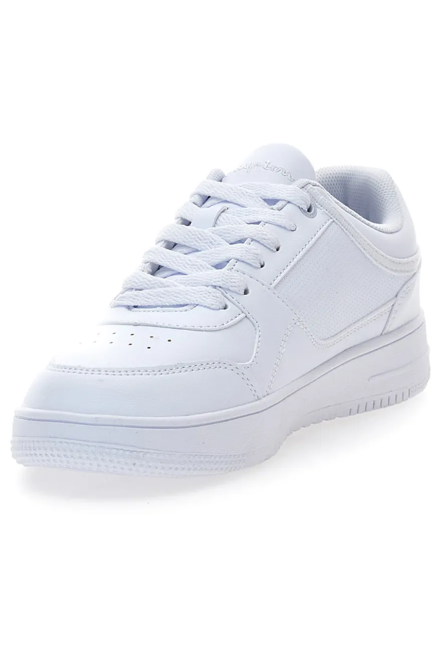 Sneakers bianche total white con logo Champion RD18 LOW B GS