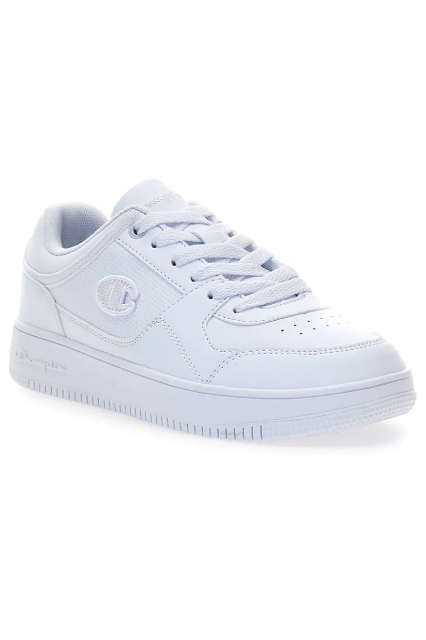 Sneakers bianche total white con logo Champion RD18 LOW B GS