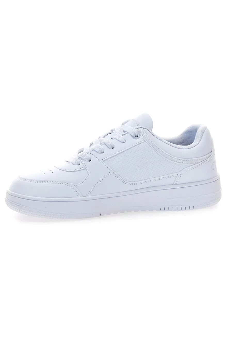 Sneakers bianche total white con logo Champion RD18 LOW B GS