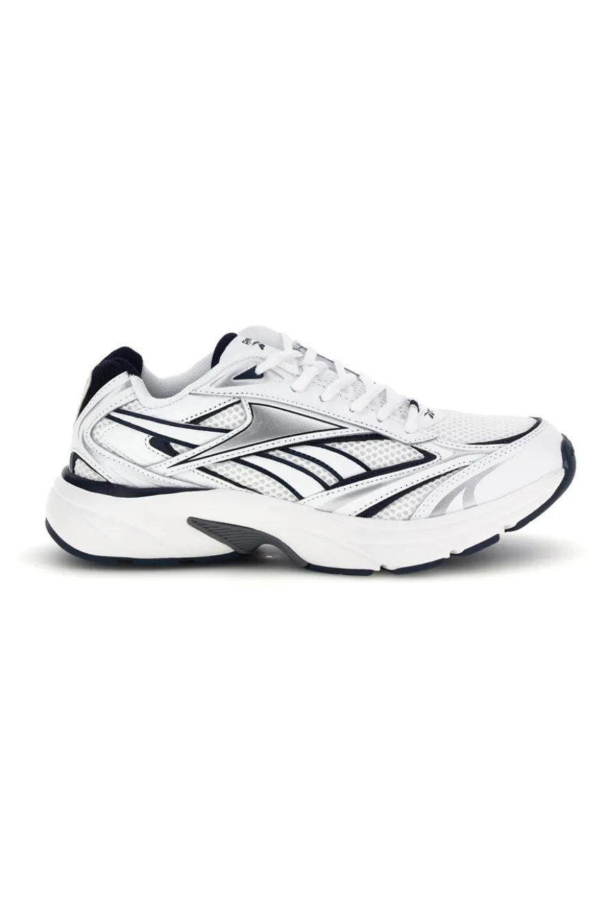 Sneakers bianco con inserti navy e silver Reebok Belwave